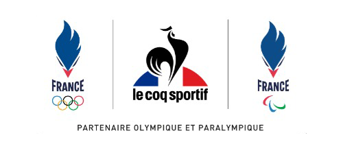 Logo partenariat Le Coq Sportif et l'Équipe de France JO de Paris 2024