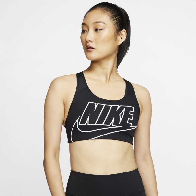 Nike, Intimates & Sleepwear, Nike Just Do It Logo Sports Bra Neon Black  White