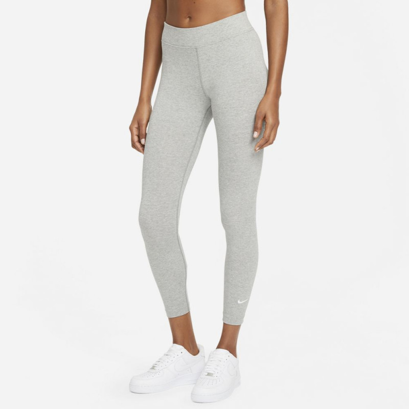 Nike Essential Women's Mid-Rise 7/8 Leggings - Heather Grey/White