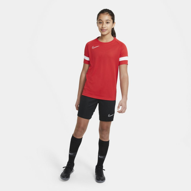 Big Kids' Nike Dri-FIT Academy Short-Sleeve Football Top - University Red/White/White/White
