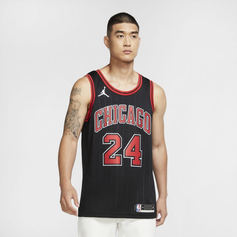 Maillot Basketball Jordan Nike NBA Markkanen Bulls 2020 - Noir