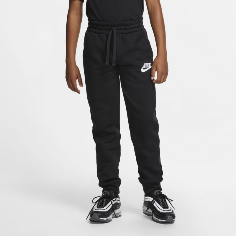 Pantalon Enfant Nike Club Fleece - Noir/Noir/Blanc