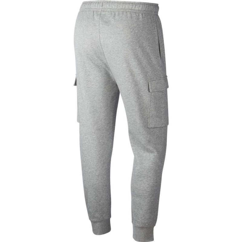 NIKE SPORTSWEAR Men's Sportswear Club Fleece Cargo Pants - Dark Heather Grey/Matte Silver/White