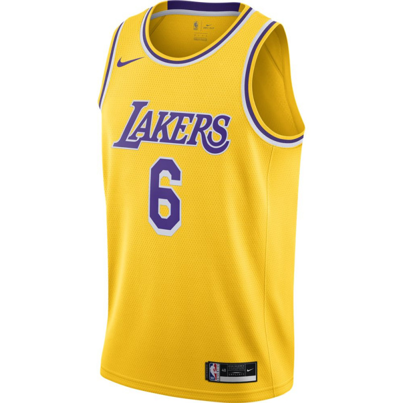 NIKE LeBron James Lakers Icon Edition 2020 NBA Swingman Basketball Jersey - Amarillo/Field Purple