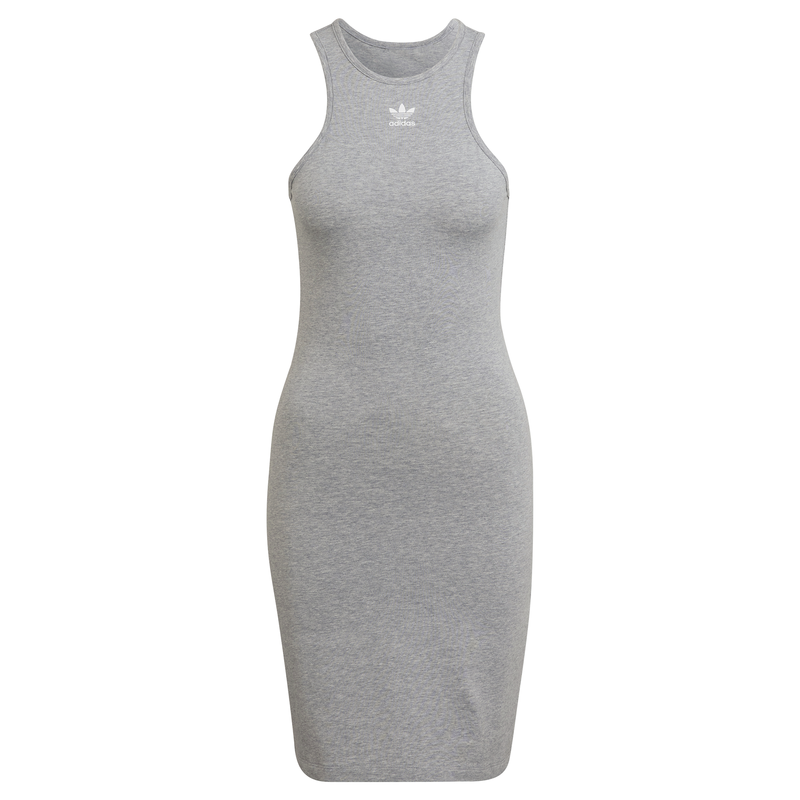 ADIDAS ORIGINALS Women's Adicolor Essentials Rib Tank Dress - Medium Gray Heather