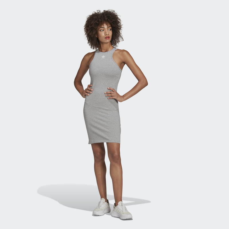 adidas Originals Racer Back Dress women\'s dress - Medium Gray Heather
