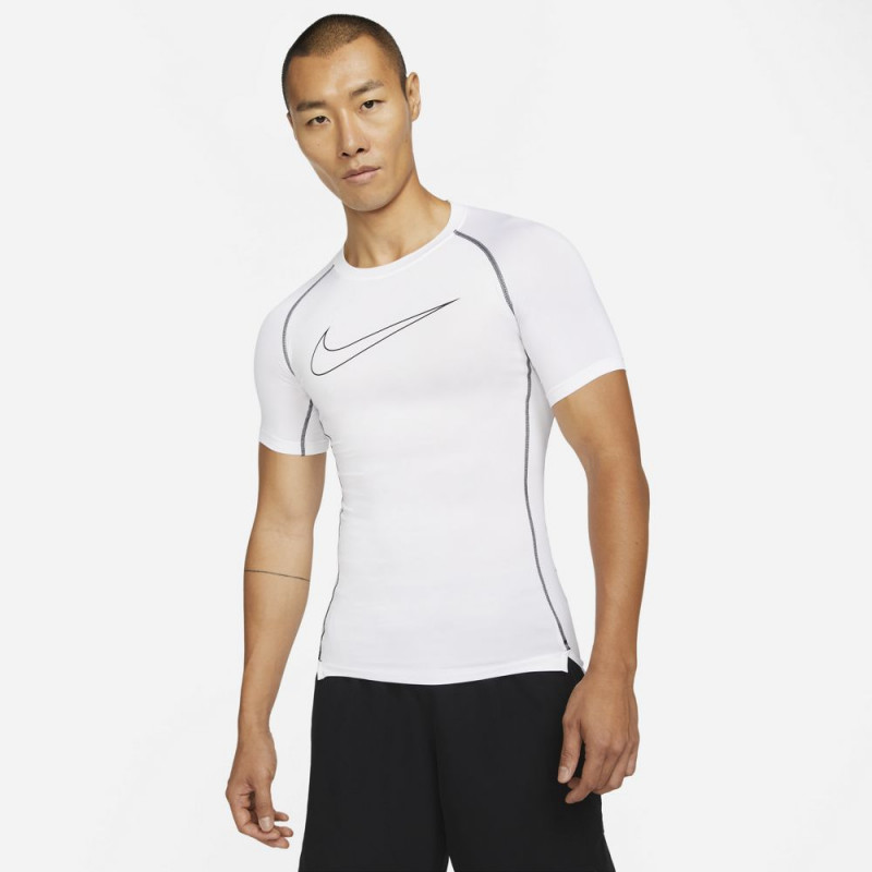 Nike Pro Dri-FIT Men's Short-Sleeve Fitted Top - White
