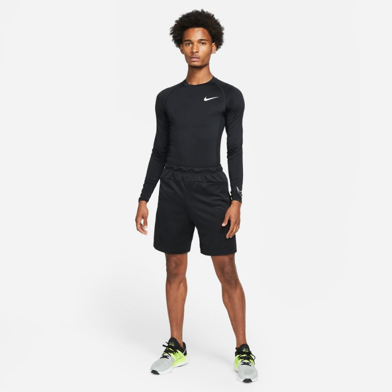 Nike Pro Dri-FIT Men's Long-Sleeve Compression Top - Black/White