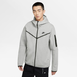 CU4489-063 - Nike Tech Fleece Mens Hooded Jacket - Gray Heather