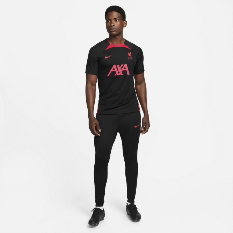 Men's Nike Dri-FIT Liverpool FC Strike Knit Football Sweatpants - Black/Siren Red