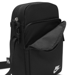 Nike Sportswear Heritage Crossbody Bag - Black/Black/White - DB0456-010
