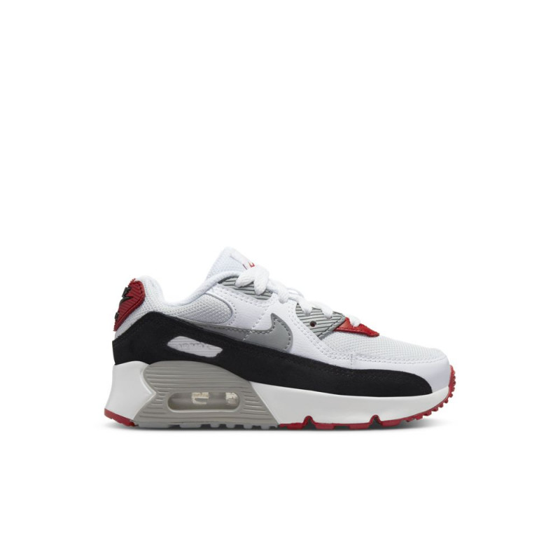Nike Air Max 90 LTR (PS) Kids' Shoe (28-35) - Photon Dust/Particle Grey-Varsity Red