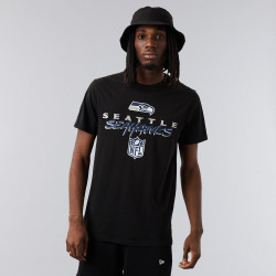 T-shirt à manches courtes New Era NFL Script Seattle Seahawks pour homme - Noir - 60284661