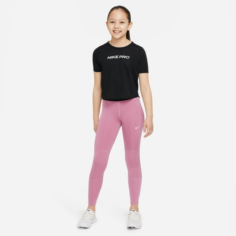 Nike Pro Big Kids (Girls) Tights - Elemental Pink/White