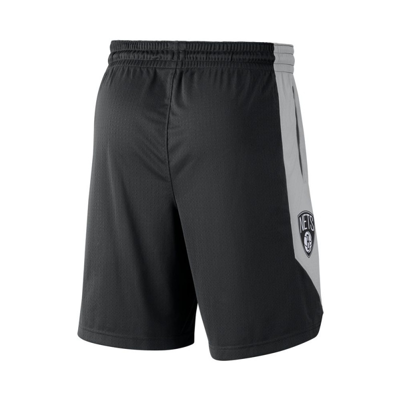 Men's Nike Brooklyn Nets NBA Basketball Shorts - Black/Flat Silver/Black