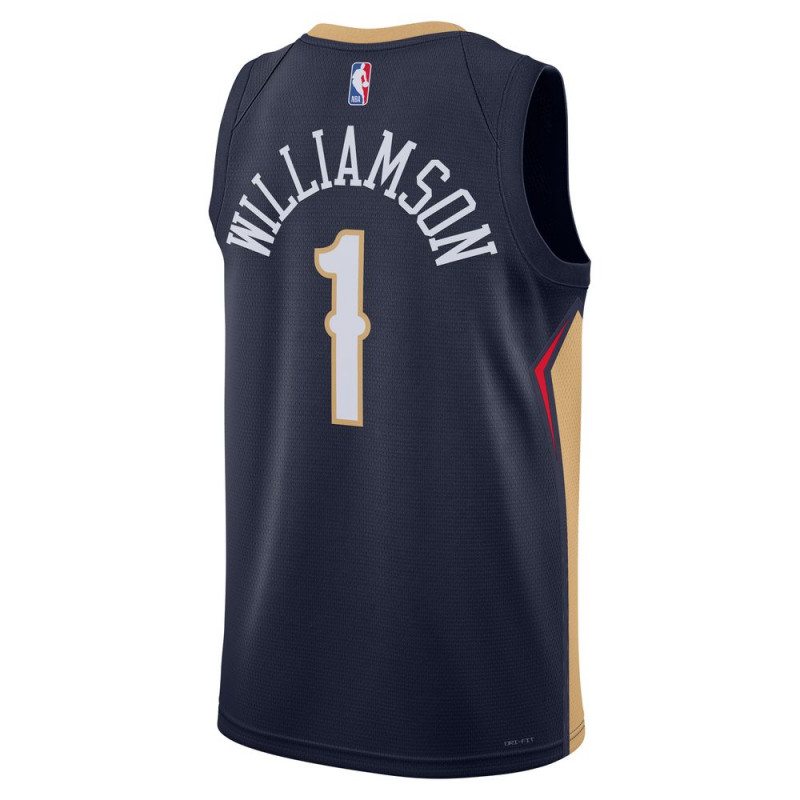 Men's Nike New Orleans Pelicans Swingman Icon 22 NBA Basketball Jersey - University Navy/Zion Williamson