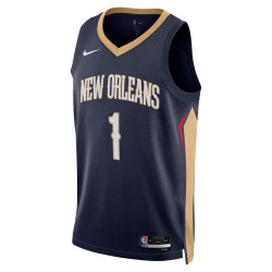 DN2014-419 - Maillot Nike New Orleans Pelicans Swingman Icon 22 - College Navy/Williamson Zion