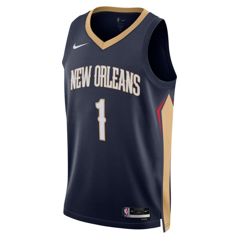 DN2014-419 - Maillot Nike New Orleans Pelicans Swingman Icon 22 - College Navy/Williamson Zion