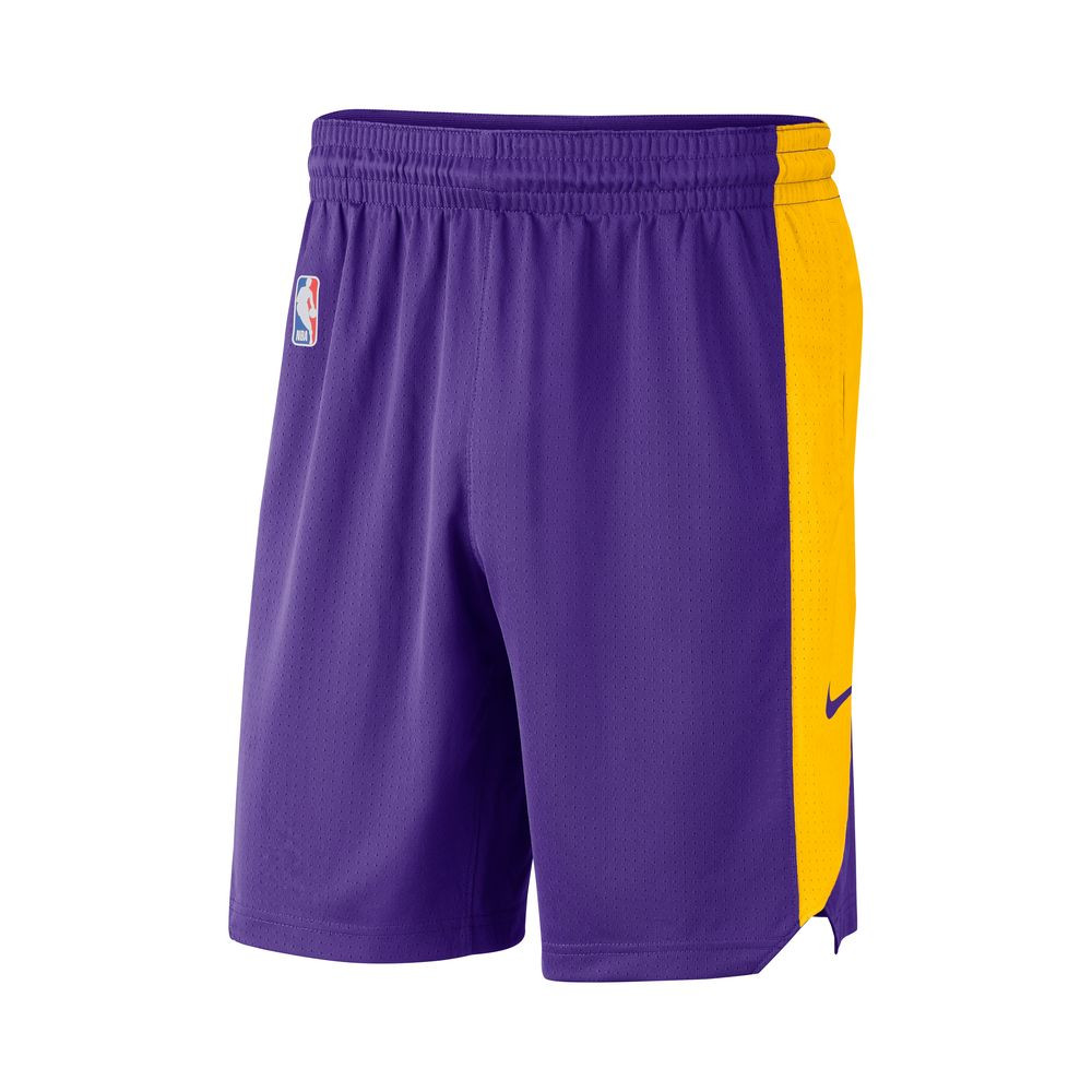 Short de basketball NBA pour homme Nike Los Angeles Lakers - Violet Champ/Amarillo/Violet Champ