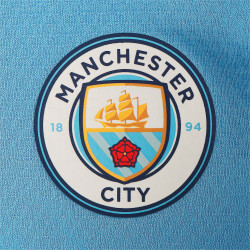 767753 12 - Haut d'entraînement 1/4zip Puma Manchester City FC - Team Light Blue/Puma White