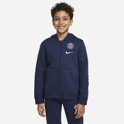 DN1351-410 - Nike Paris Saint-Germain Kids Hooded Jacket - Midnight Navy/White