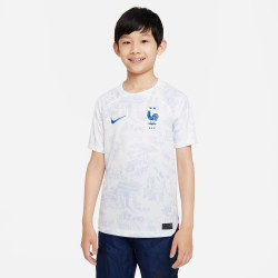 DN0832-100 - Nike Dri-FIT France (FFF) Away 22/23 Stadium Youth Shirt - White/White/White/Game Royal