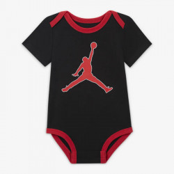 55B902-R69 - Pack of 3 baby bodysuits (0-9 months) Jordan Comic Set - Fire Red