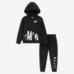 66J859-023 - Baby Tracksuit Set (12-24 months) Nike Sportswear Fleece Po & Jogger Set - Black/White