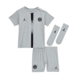 DJ7916-078 - Nike Paris Saint-Germain 2022/23 Away Kids Football Kit - Light Smoke Grey/Black/Black
