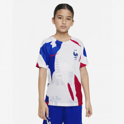 DM9621-100 - Nike France (FFF) Prematch Kids Shirt - White/Game Royal/University Red