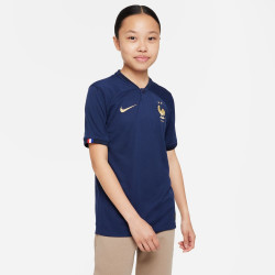 DN0833-410 - Nike Dri-FIT France (FFF) Home 22/23 Stadium Youth Shirt - Midnight Navy/Metallic Gold