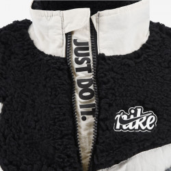 86J829-023 - Kids' (2-7 Years) Nike Sportswear Sherpa Sleeveless Jacket - Black/Grey/White