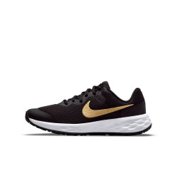 DD1096-002 - Nike Revolution 6 kids running shoes - Black/Metallic Gold-White