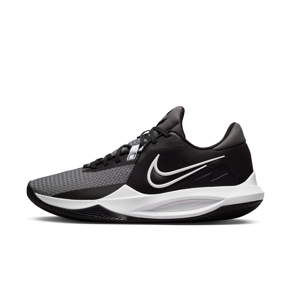 Chaussures de basket-ball Nike Precision 6 - Noir/Blanc-Gris fer-Blanc
