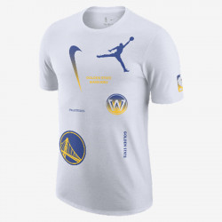 DV5720-100 - T-shirt NBA pour homme Jordan Golden State Warriors Courtside Statement Edition - Blanc