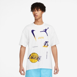 DV5724-100 - T-shirt NBA pour homme Jordan Los Angeles Lakers Courtside Statement Edition - Blanc