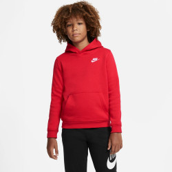 BV3757-657 Nike Sportswear Club Kids Hoodie - University Red/White