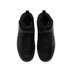 CD7782-001 - Baskets enfant Nike Court Borough Mid 2 - Noir/Noir/Noir