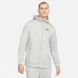 CZ6376-063 - Nike Mens Dri-FIT Training Hooded Jacket - Dark Gray Heather/Black