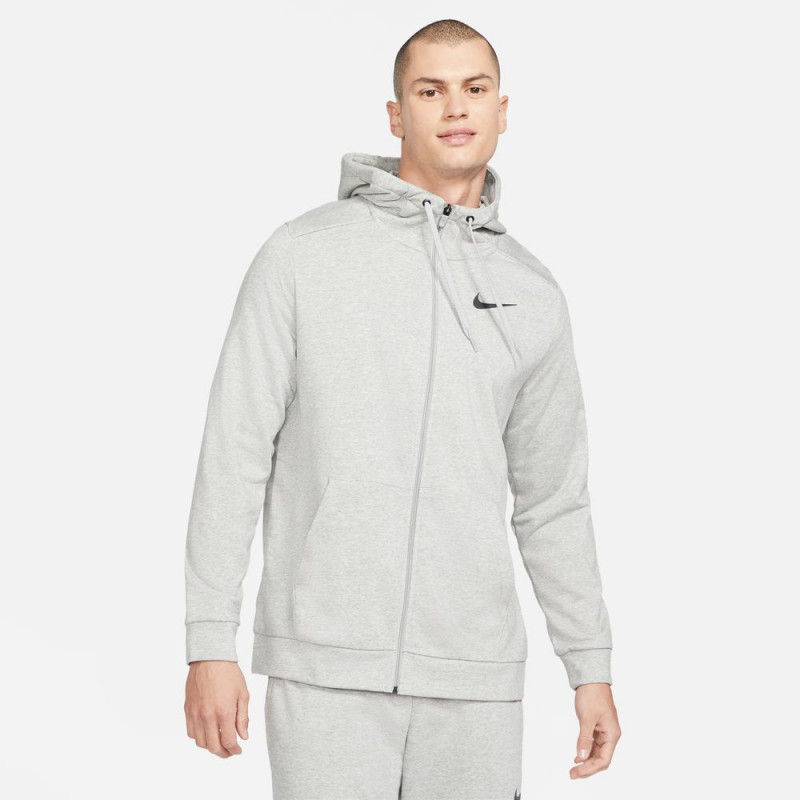 CZ6376-063 - Nike Dri-FIT Men's Training Hooded Jacket - Dark Gray Heather/Black