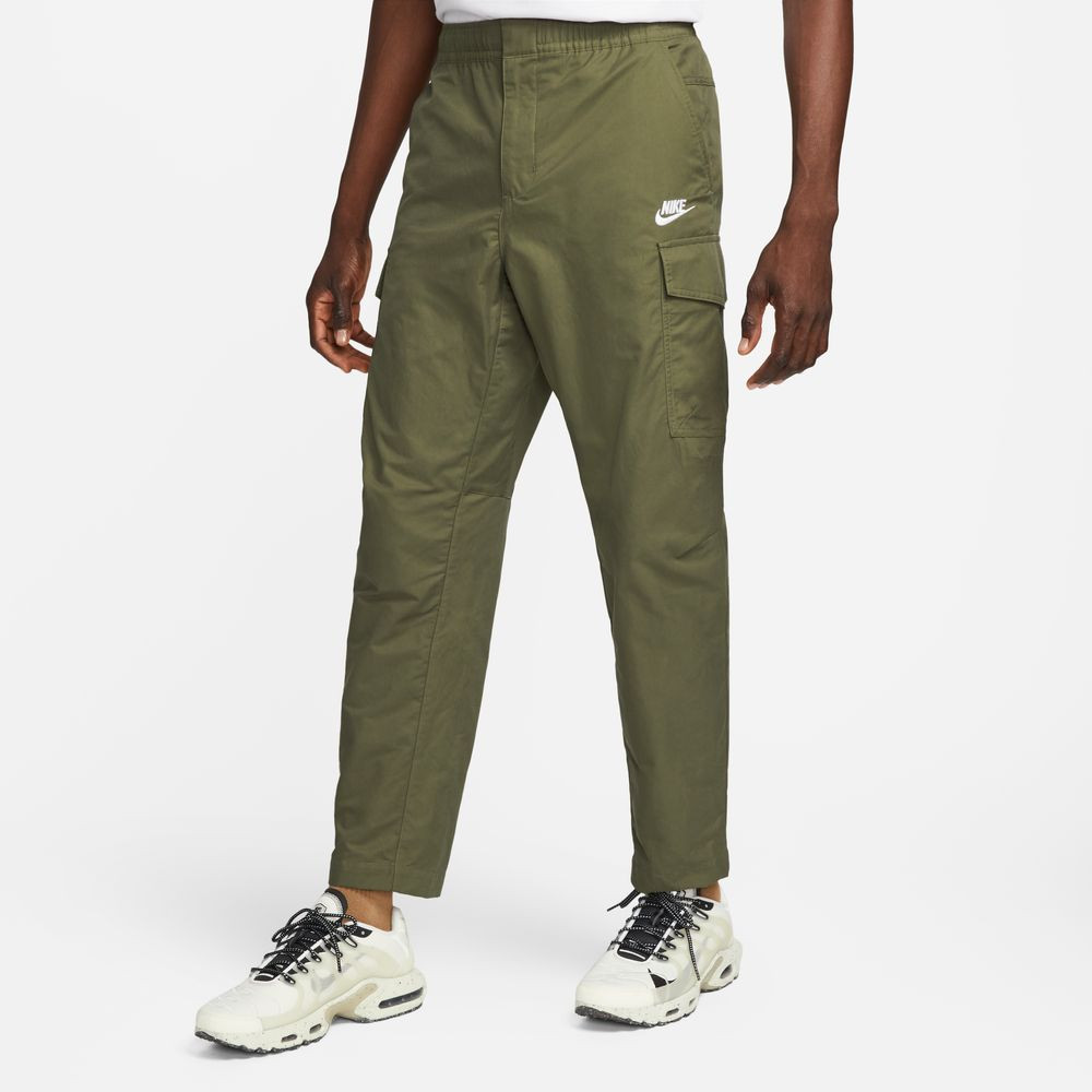Pantalon cargo utilitaire non doublé pour homme Nike Sportswear - Olive moyen/Blanc