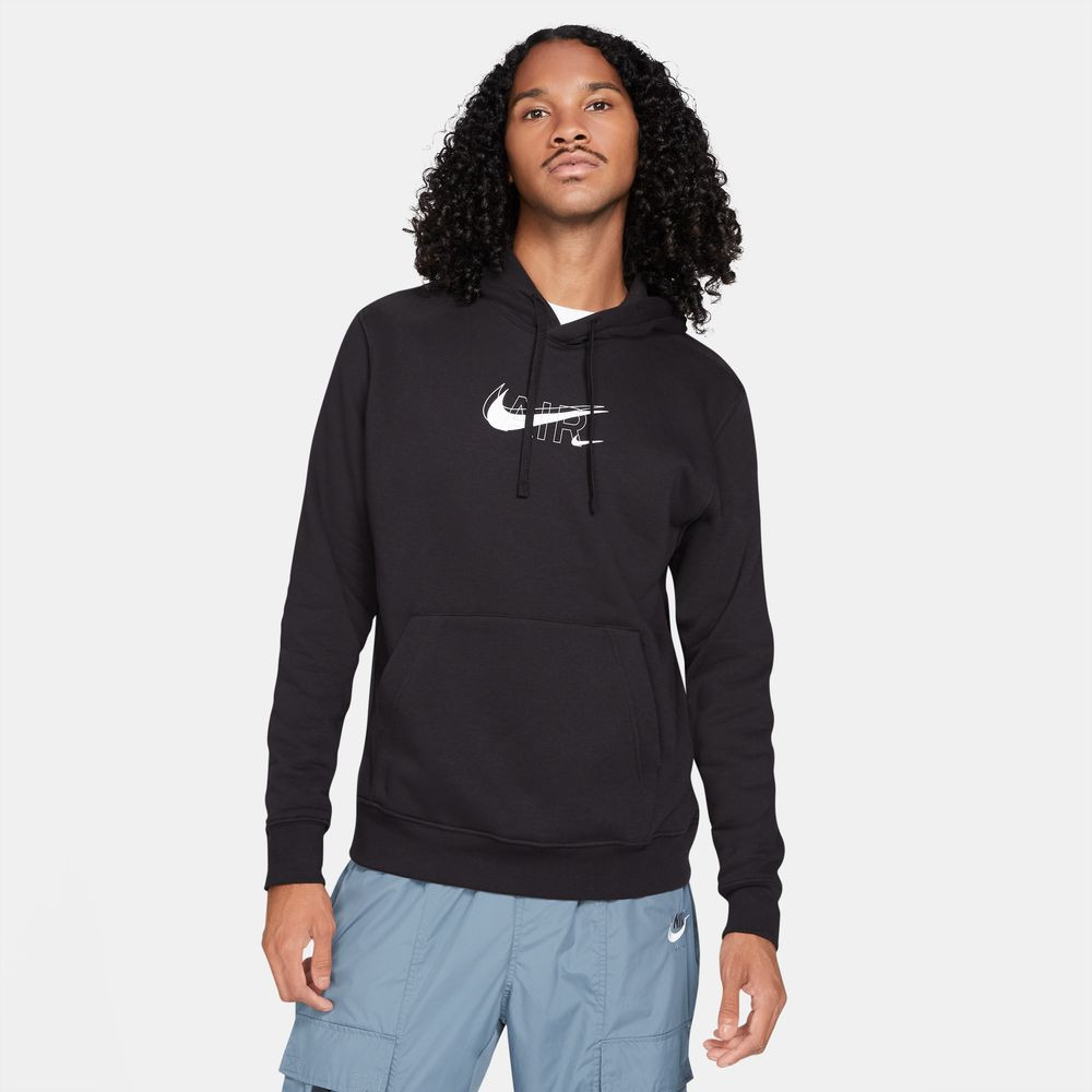 Sweat à capuche pour homme Nike Sportswear - Noir/Argent réfléchissant