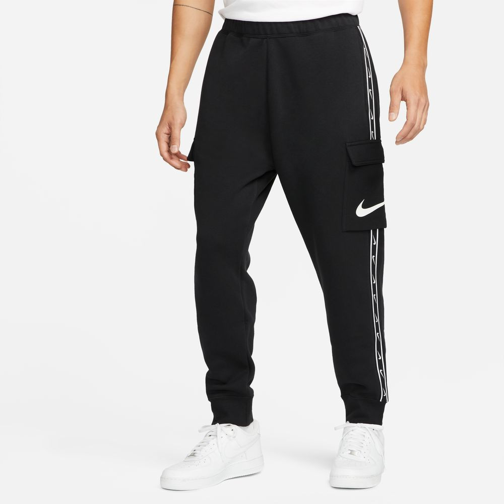 Pantalon cargo en molleton pour homme Nike Sportswear Repeat - Noir/Blanc