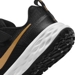DD1095-002 - Nike Revolution 6 toddler shoes - Black/Metallic Gold-White