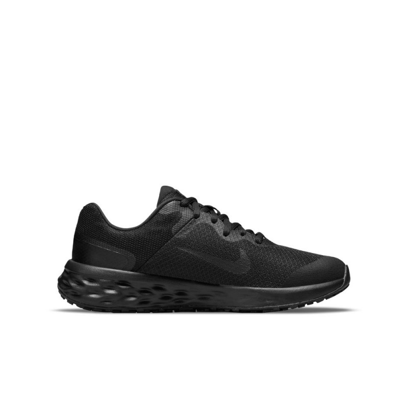 Nike Revolution 6 Big Kids' Road Running Shoes - Black/Black-Dk Smoke Gray