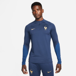 DH6455-410 - Haut pour homme Nike France (FFF) Strike - Midnight Navy/Game Royal/Metallic Gold