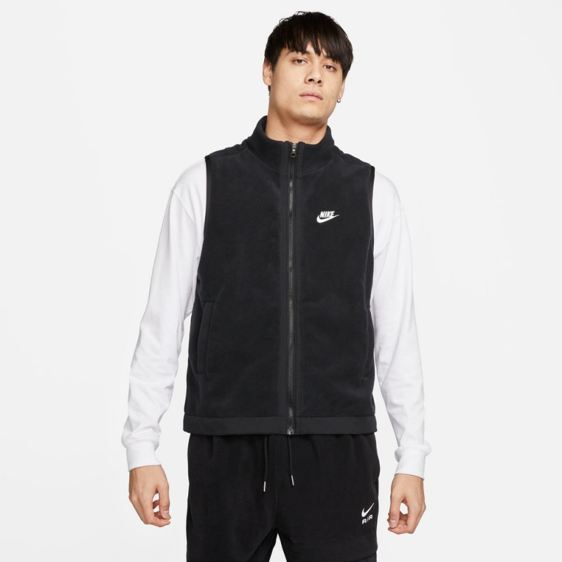 Nike Club+ Fleece Sleeveless Winter Jacket | Black/Sail | DQ4898-010