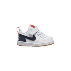 870029-105 - Nike Court Borough Low baby sneakers - White/Obsidian-University Red