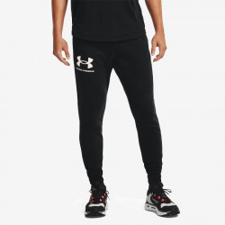 Under Armor Rival Men's French Terry Pants - Black/Onyx White - 1361642-001