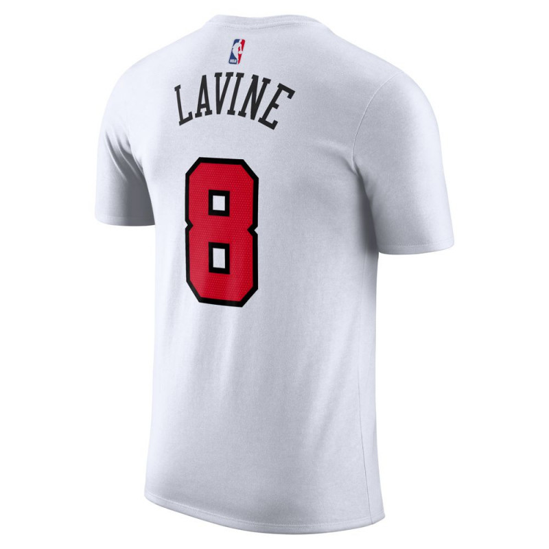 Men's NBA Nike Chicago Bulls T-Shirt - White/Lavine Zach